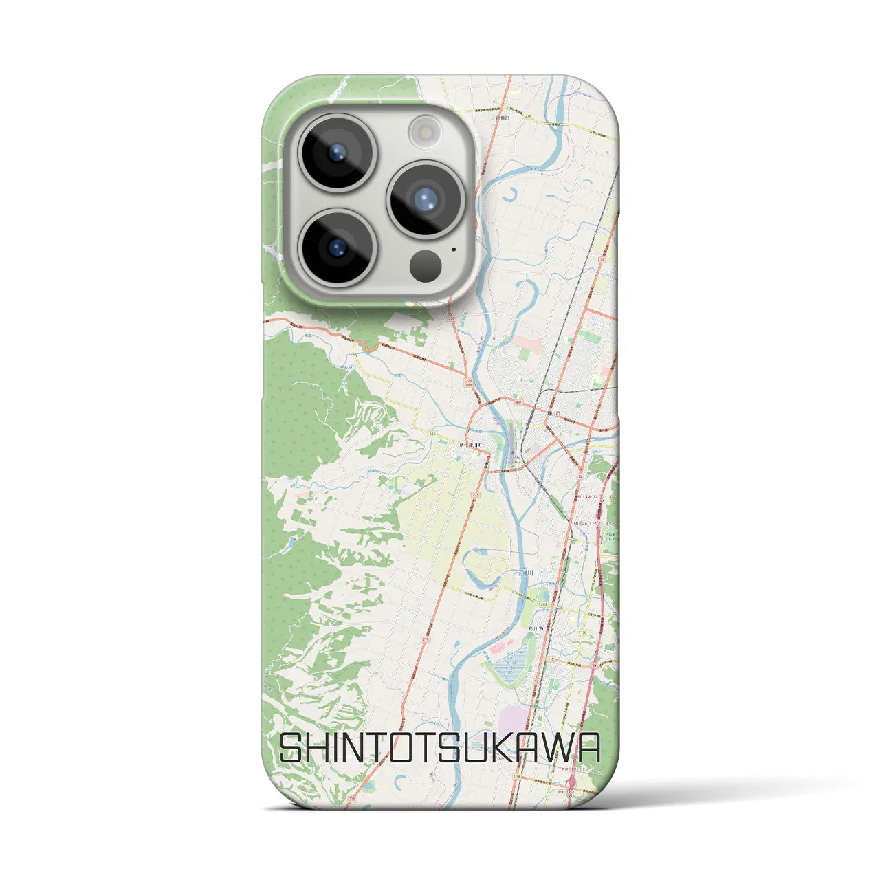 【新十津川(北海道)】地図柄iPhoneケース(バックカバータイプ)