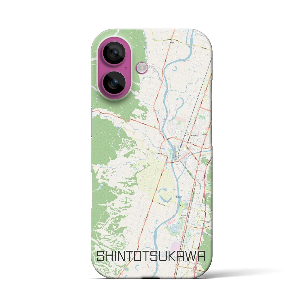【新十津川(北海道)】地図柄iPhoneケース(バックカバータイプ)
