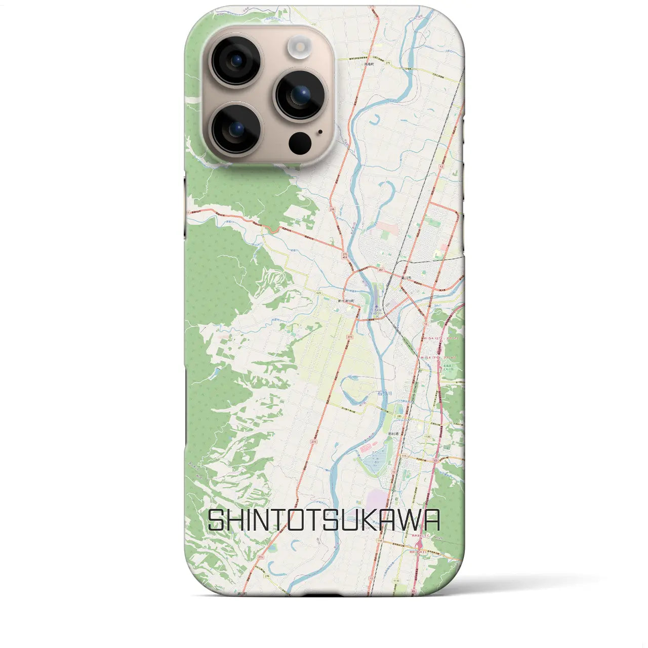 【新十津川(北海道)】地図柄iPhoneケース(バックカバータイプ)
