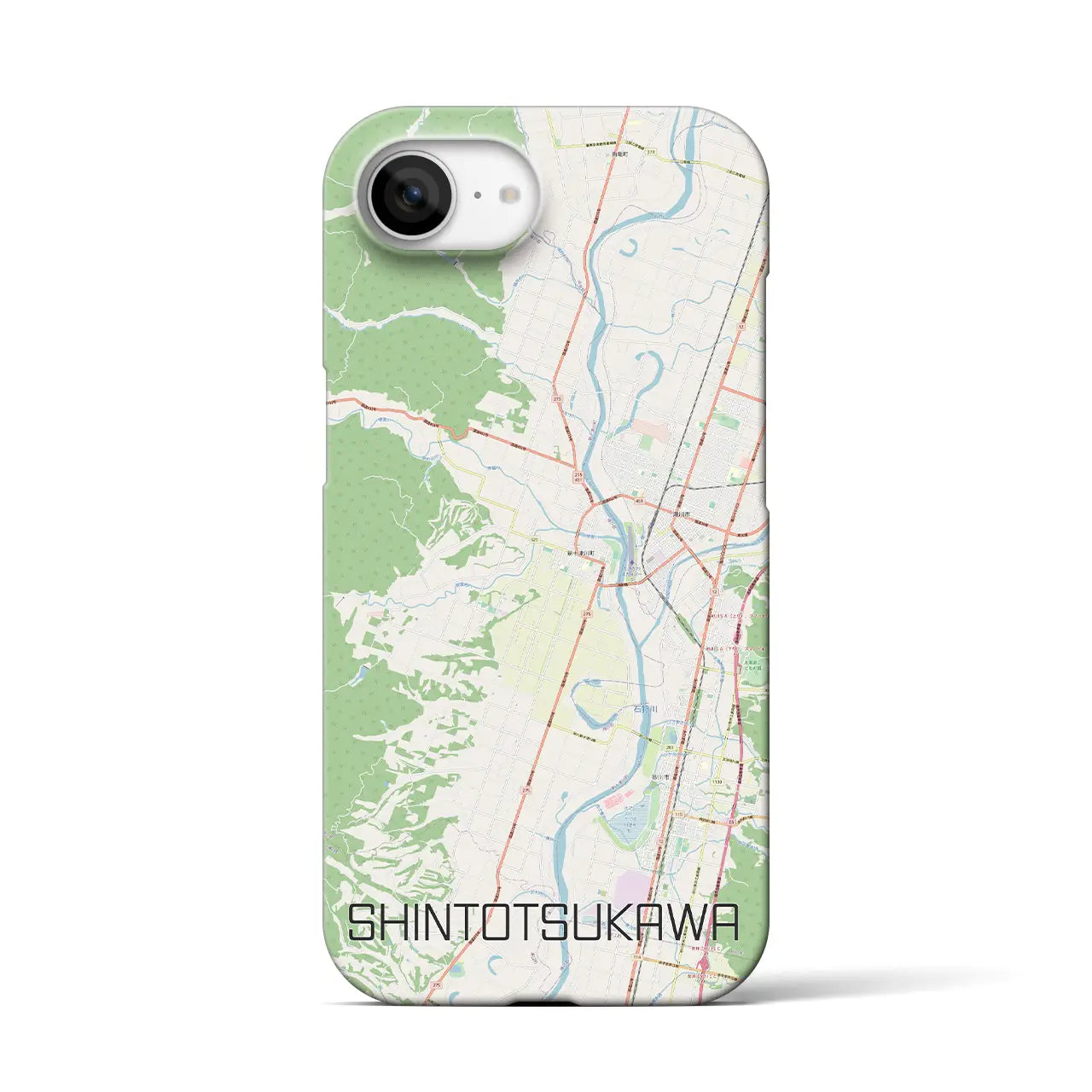 【新十津川(北海道)】地図柄iPhoneケース(バックカバータイプ)