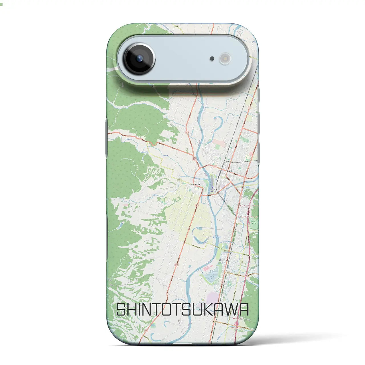 新十津川（北海道）】地図柄iPhoneケース（バックカバータイプ