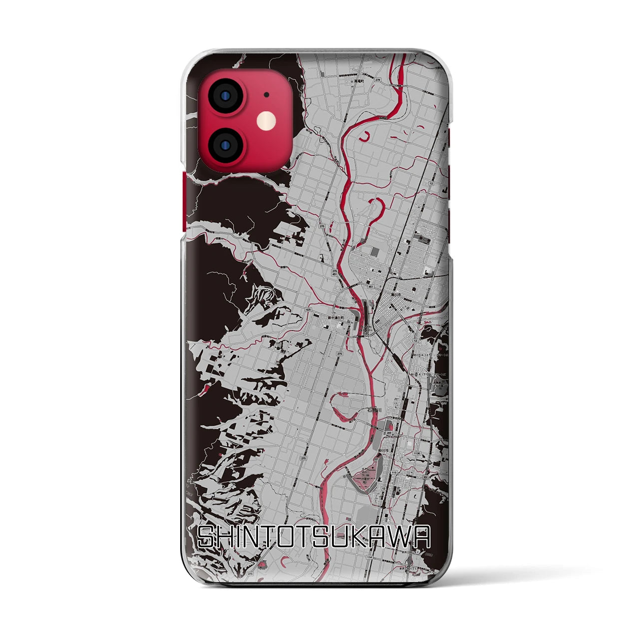 【新十津川(北海道)】地図柄iPhoneケース(クリアタイプ)