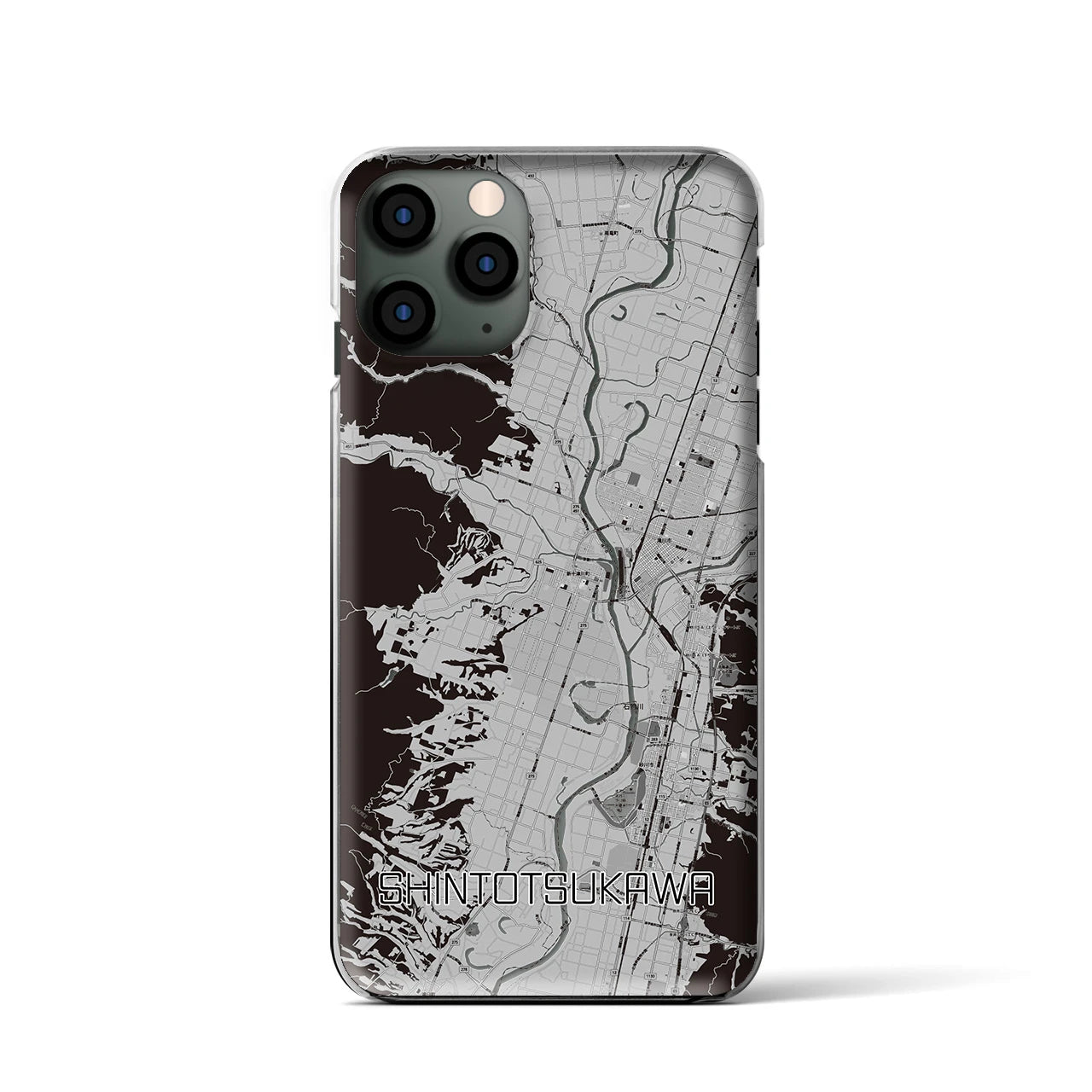 【新十津川(北海道)】地図柄iPhoneケース(クリアタイプ)