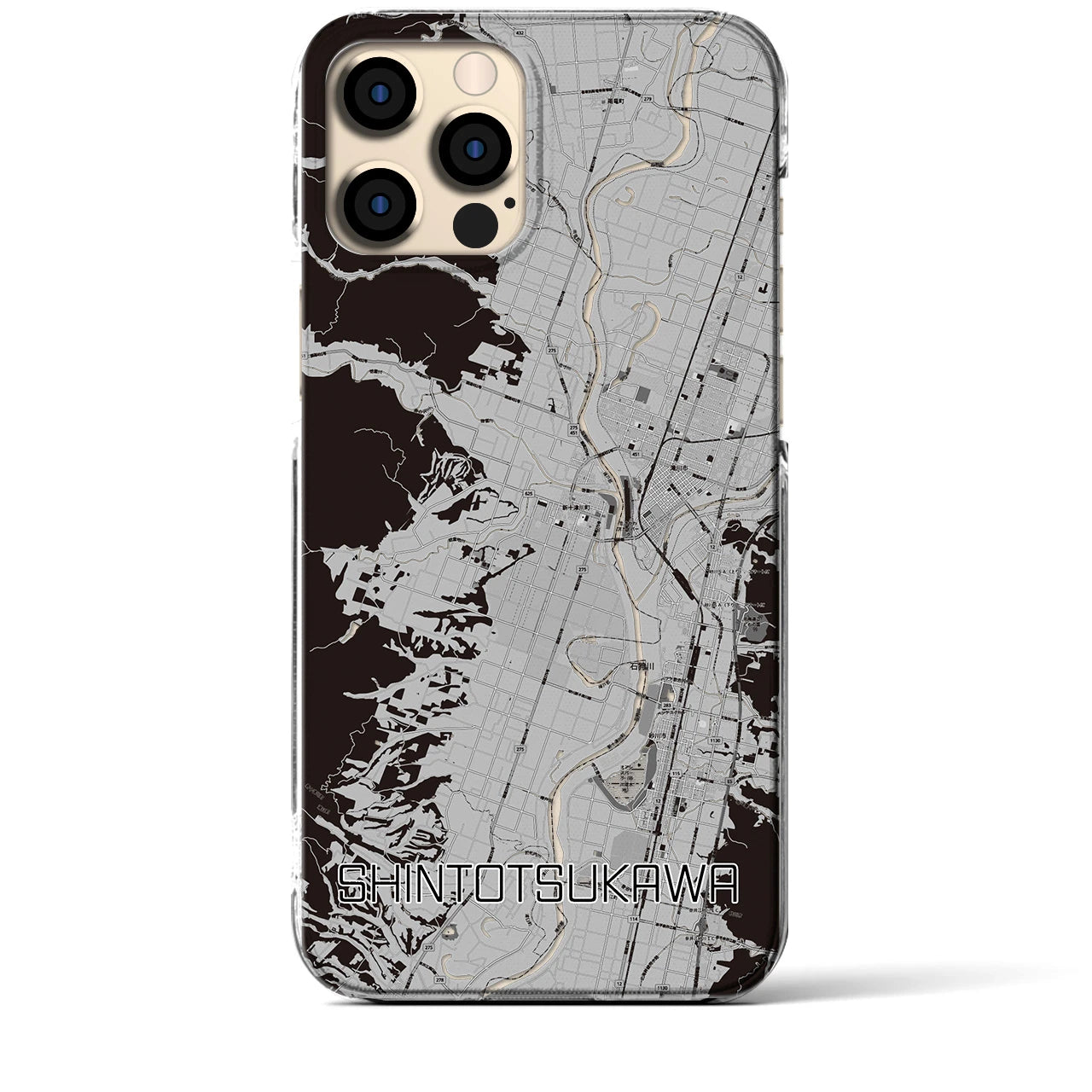 【新十津川(北海道)】地図柄iPhoneケース(クリアタイプ)