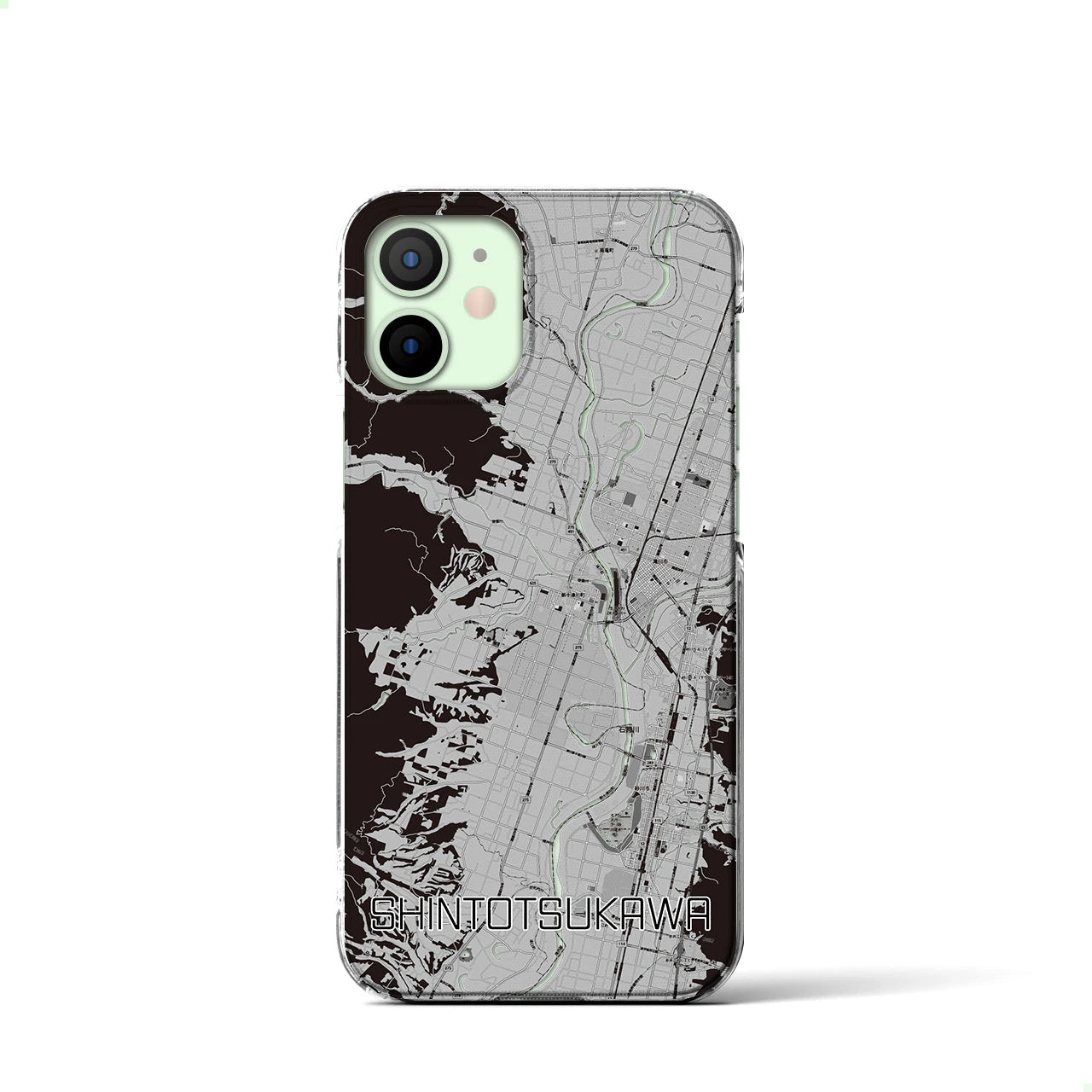 【新十津川(北海道)】地図柄iPhoneケース(クリアタイプ)