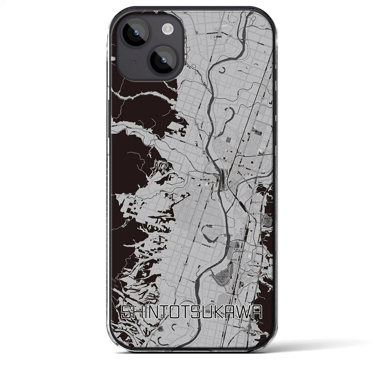 【新十津川(北海道)】地図柄iPhoneケース(クリアタイプ)