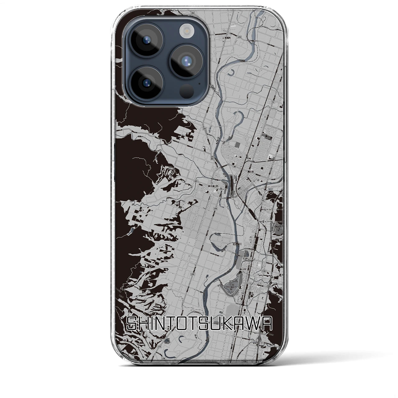 【新十津川(北海道)】地図柄iPhoneケース(クリアタイプ)