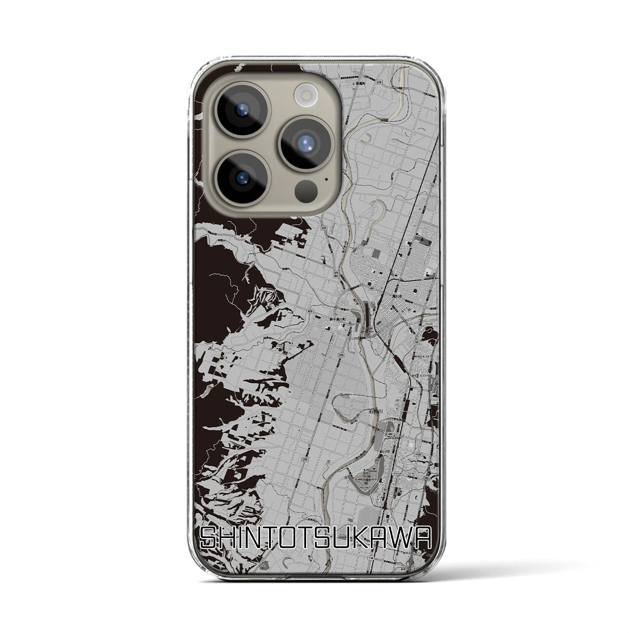 【新十津川(北海道)】地図柄iPhoneケース(クリアタイプ)