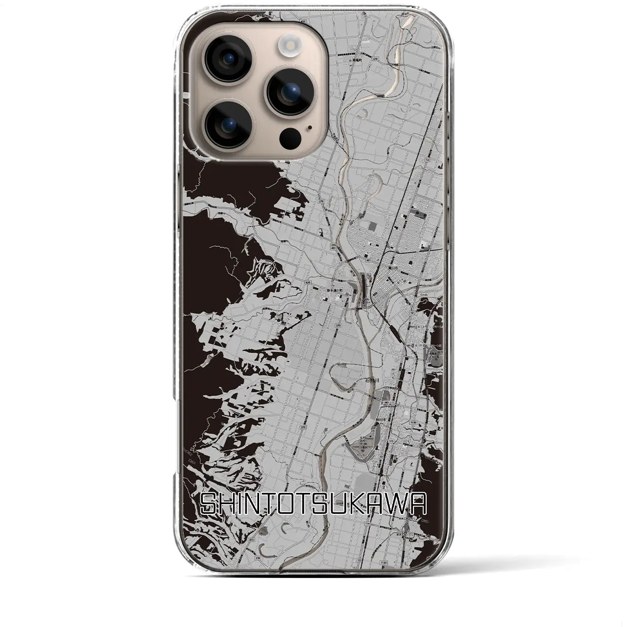 【新十津川(北海道)】地図柄iPhoneケース(クリアタイプ)