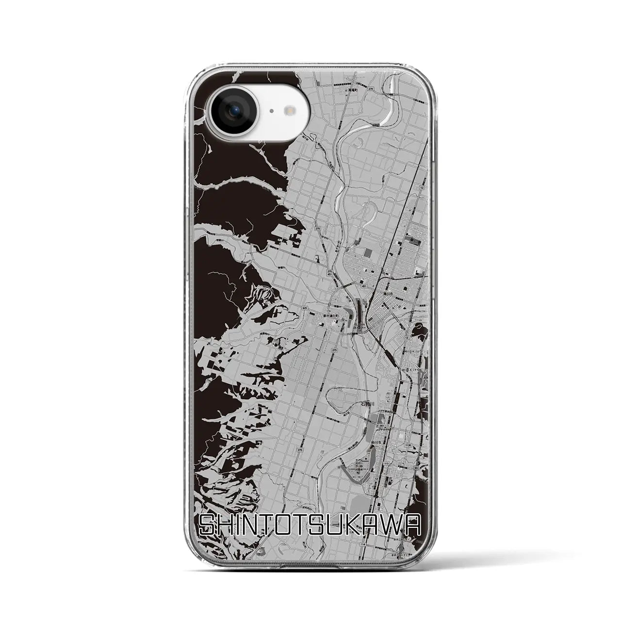 【新十津川(北海道)】地図柄iPhoneケース(クリアタイプ)