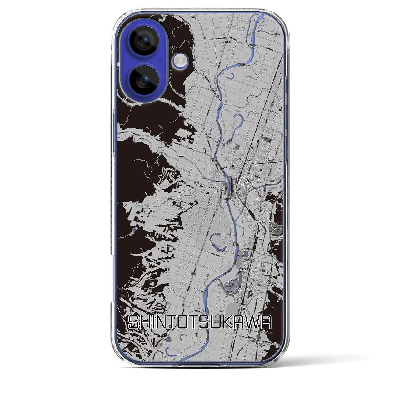 【新十津川(北海道)】地図柄iPhoneケース(クリアタイプ)