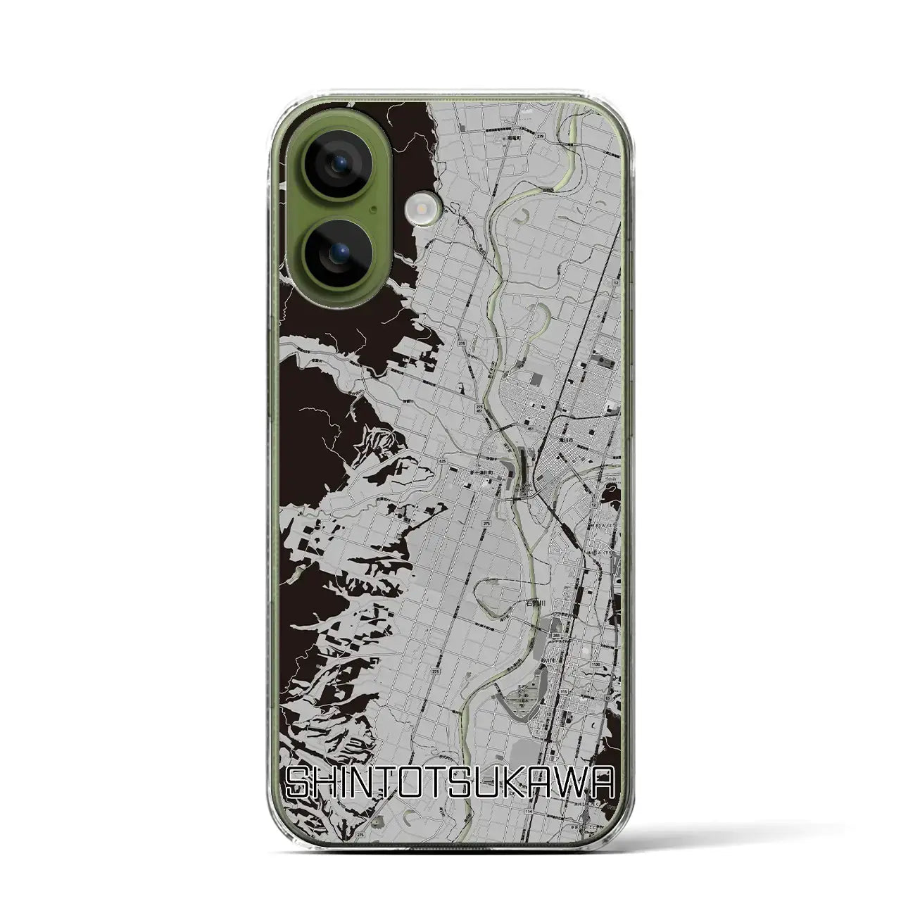 【新十津川(北海道)】地図柄iPhoneケース(クリアタイプ)