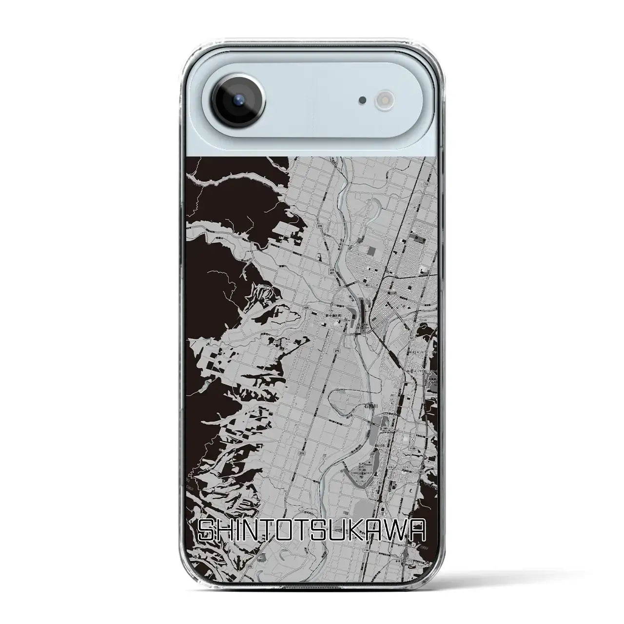 【新十津川(北海道)】地図柄iPhoneケース(クリアタイプ)