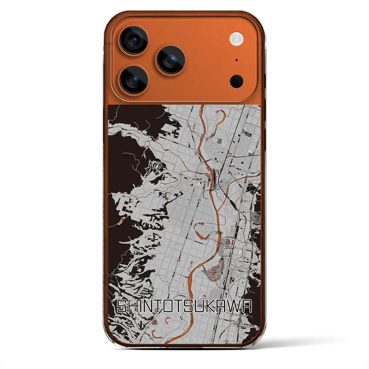 【新十津川(北海道)】地図柄iPhoneケース(クリアタイプ)