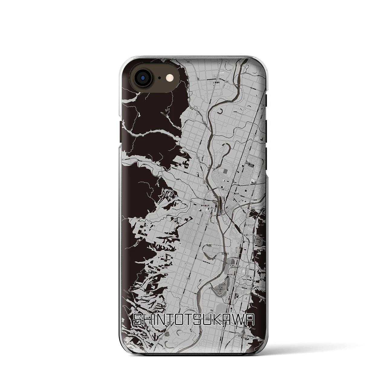 【新十津川(北海道)】地図柄iPhoneケース(クリアタイプ)