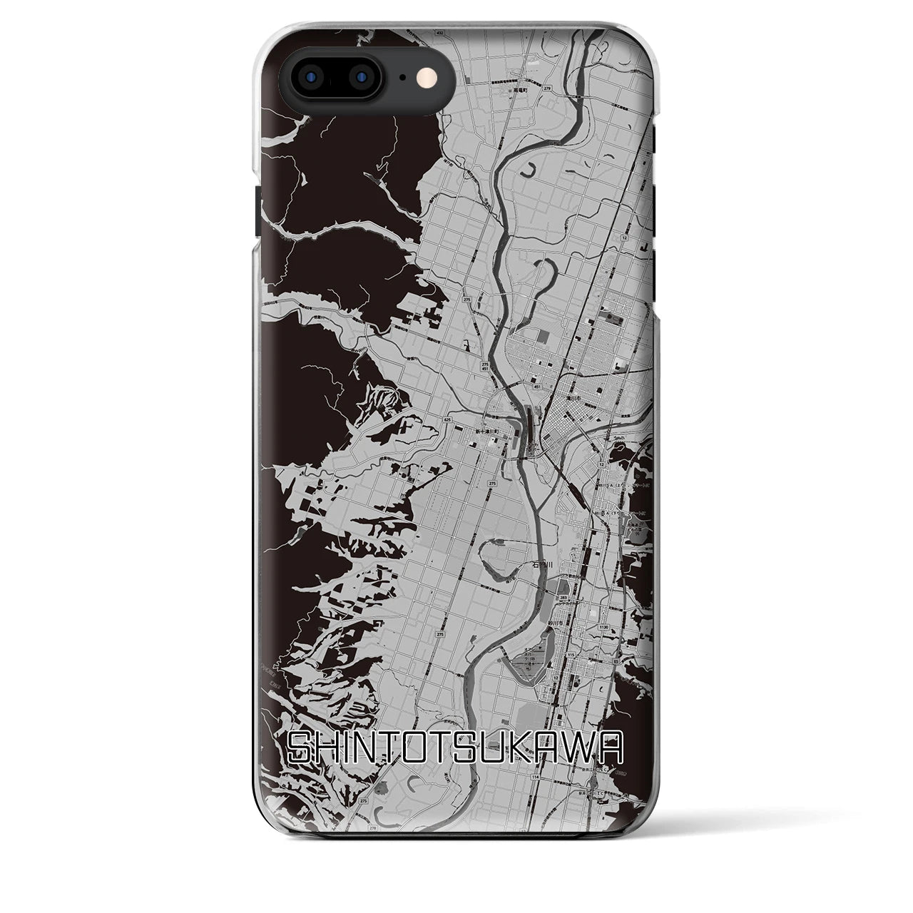 【新十津川(北海道)】地図柄iPhoneケース(クリアタイプ)