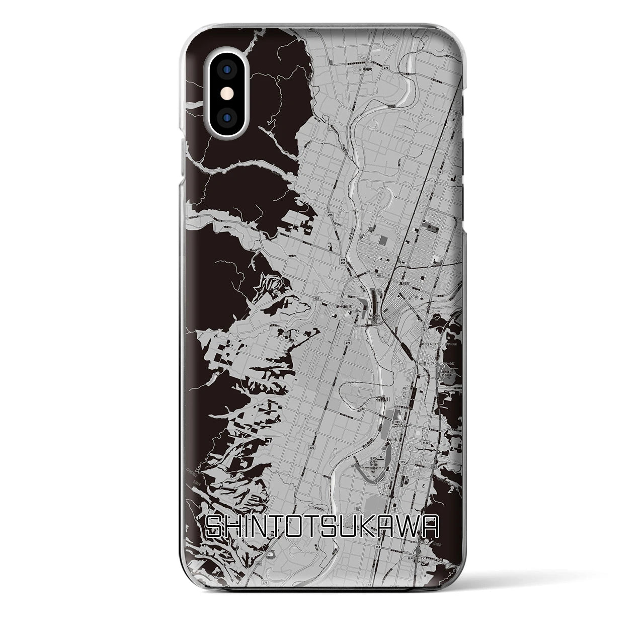 【新十津川(北海道)】地図柄iPhoneケース(クリアタイプ)