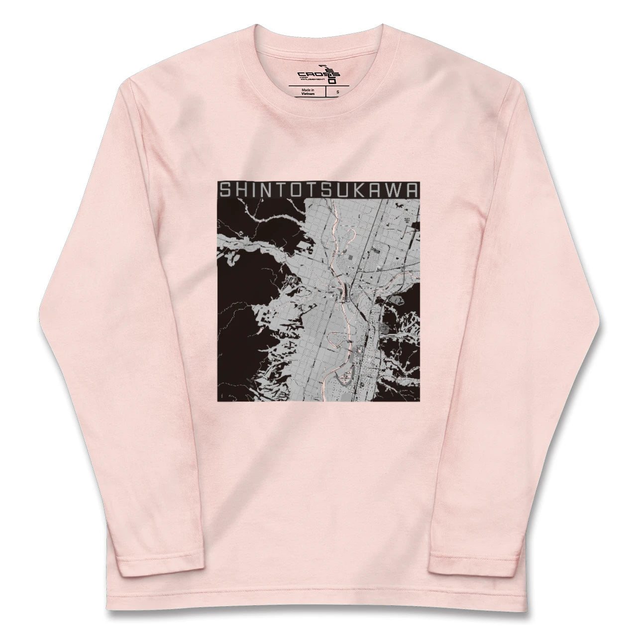 【新十津川(北海道)】地図柄ロングスリーブTシャツ