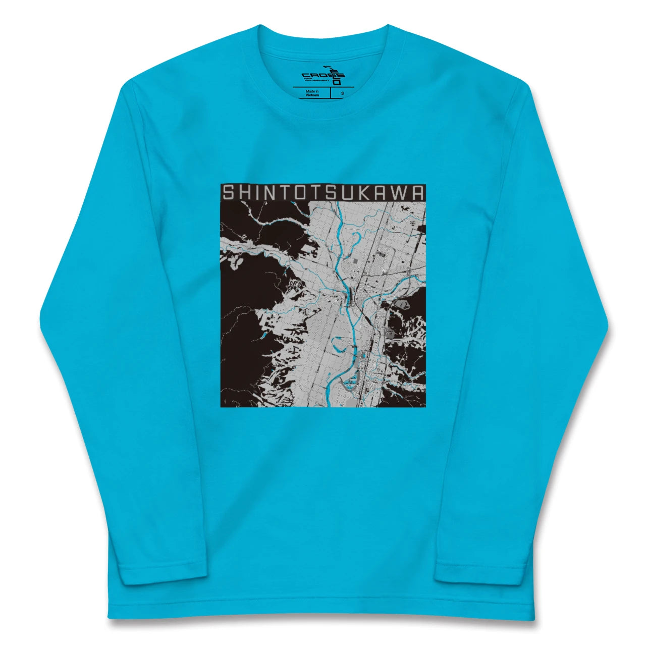 【新十津川(北海道)】地図柄ロングスリーブTシャツ