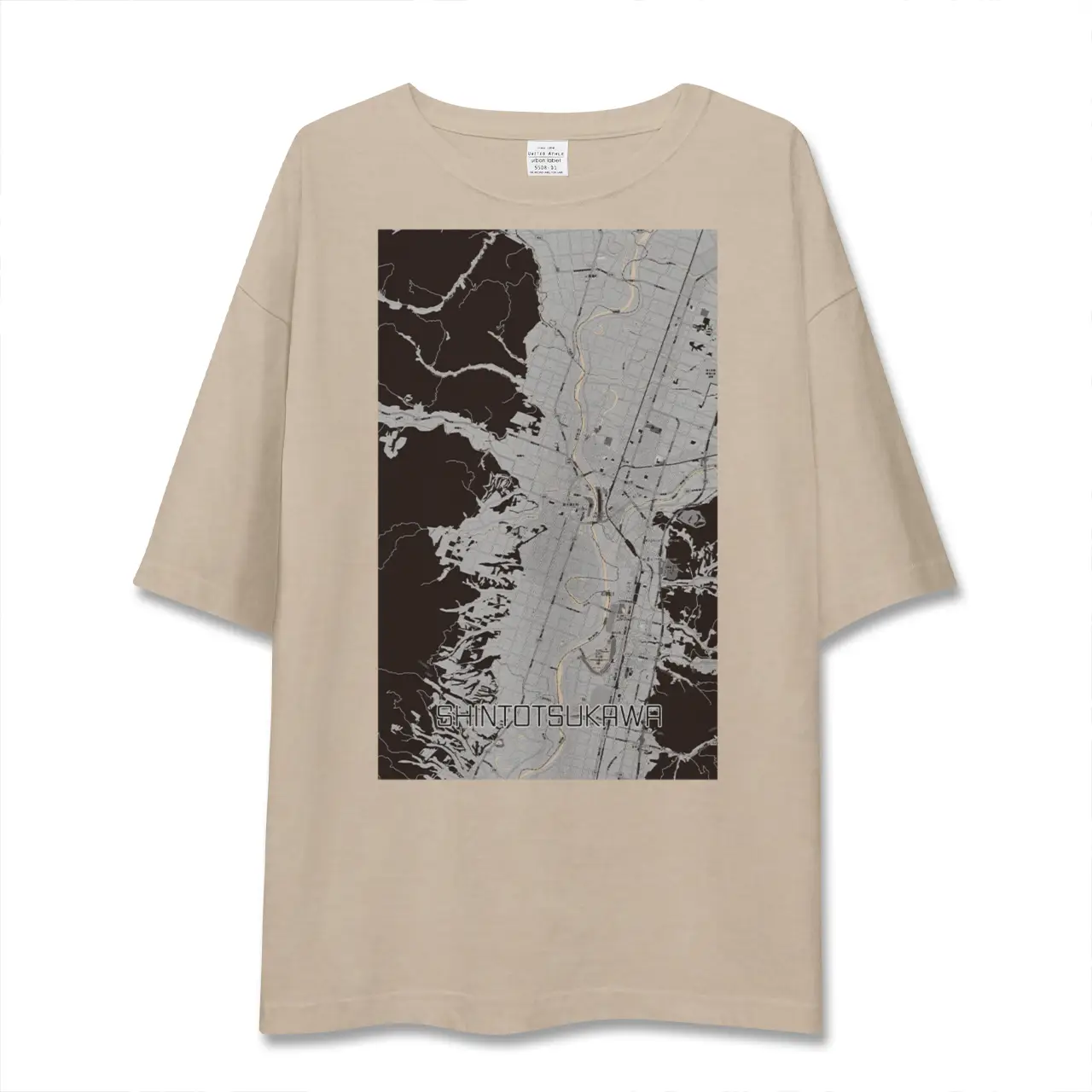 【新十津川(北海道)】地図柄ビッグシルエットTシャツ
