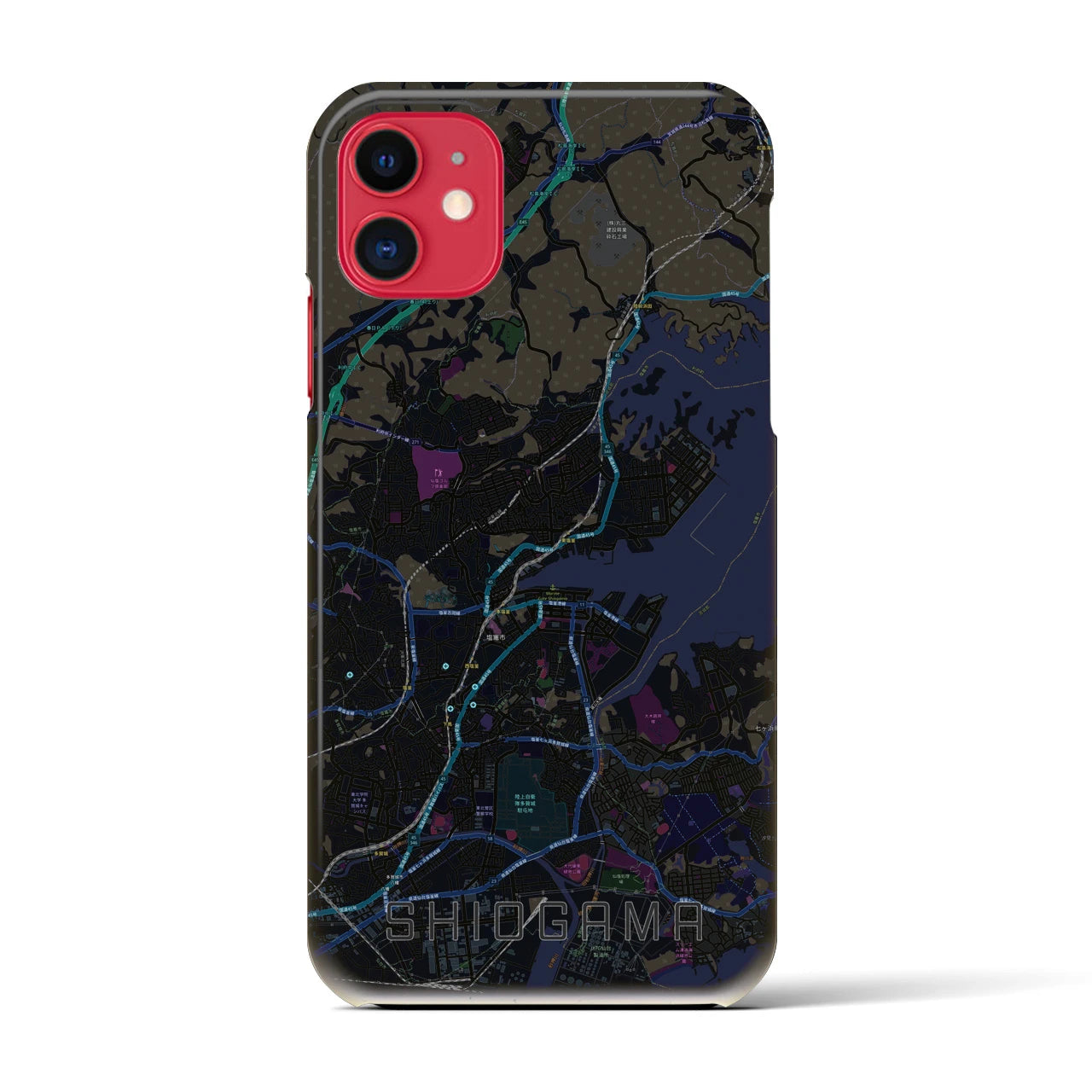 【塩竈(宮城県)】地図柄iPhoneケース(バックカバータイプ)