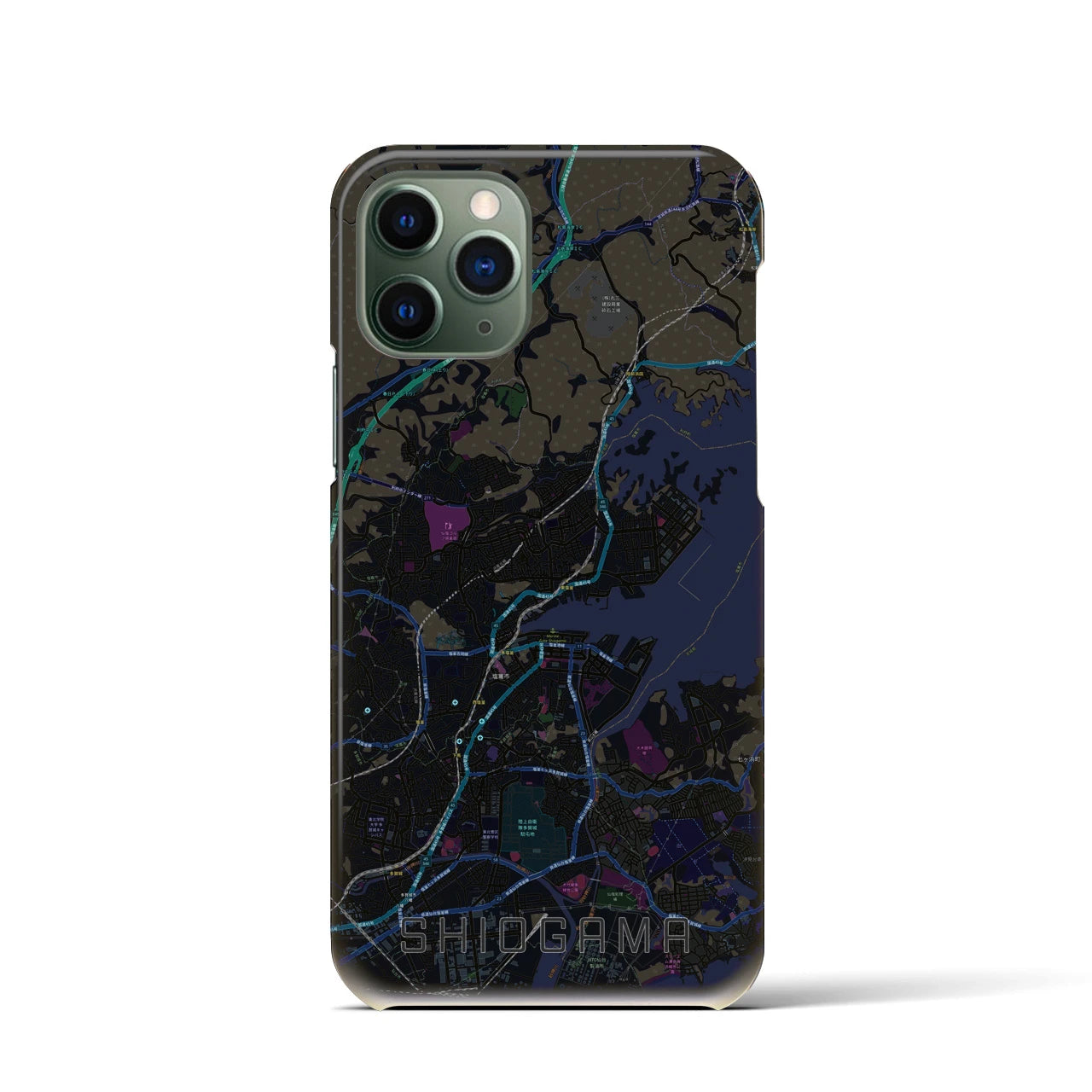 【塩竈(宮城県)】地図柄iPhoneケース(バックカバータイプ)