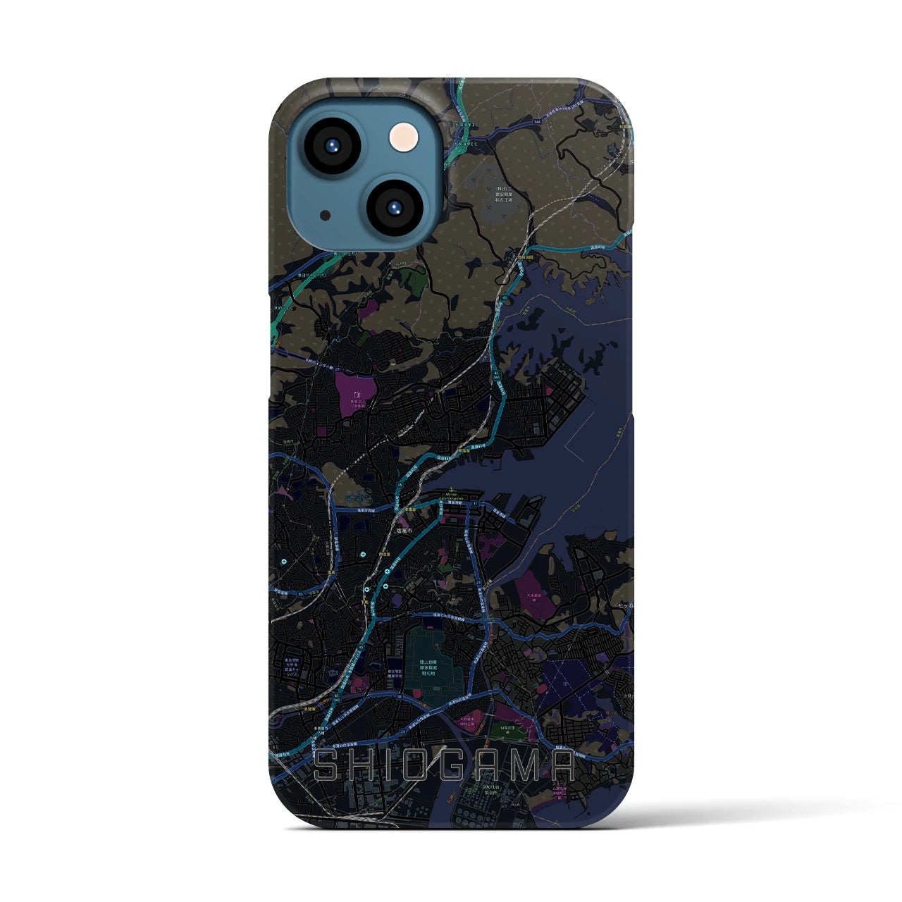 【塩竈(宮城県)】地図柄iPhoneケース(バックカバータイプ)