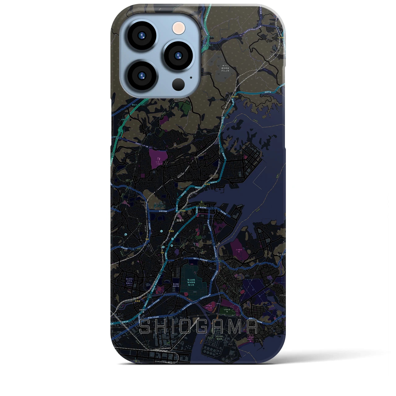 【塩竈(宮城県)】地図柄iPhoneケース(バックカバータイプ)