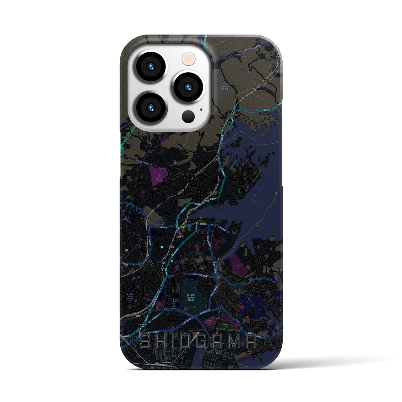 【塩竈(宮城県)】地図柄iPhoneケース(バックカバータイプ)
