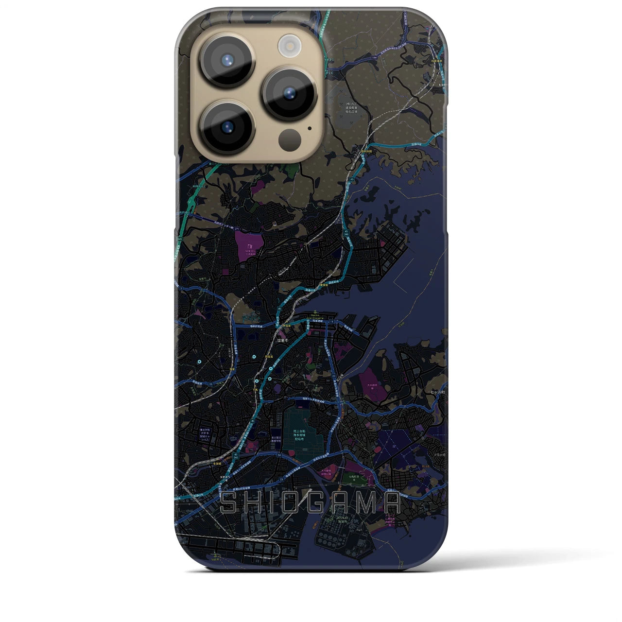【塩竈(宮城県)】地図柄iPhoneケース(バックカバータイプ)