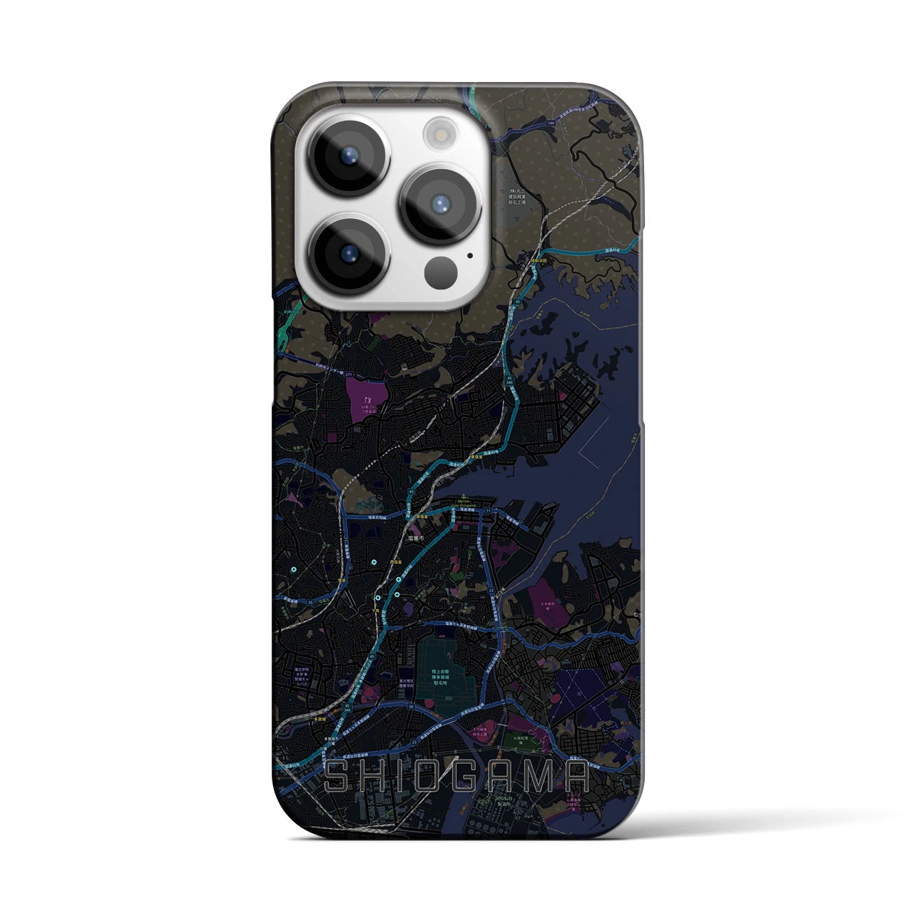 【塩竈(宮城県)】地図柄iPhoneケース(バックカバータイプ)