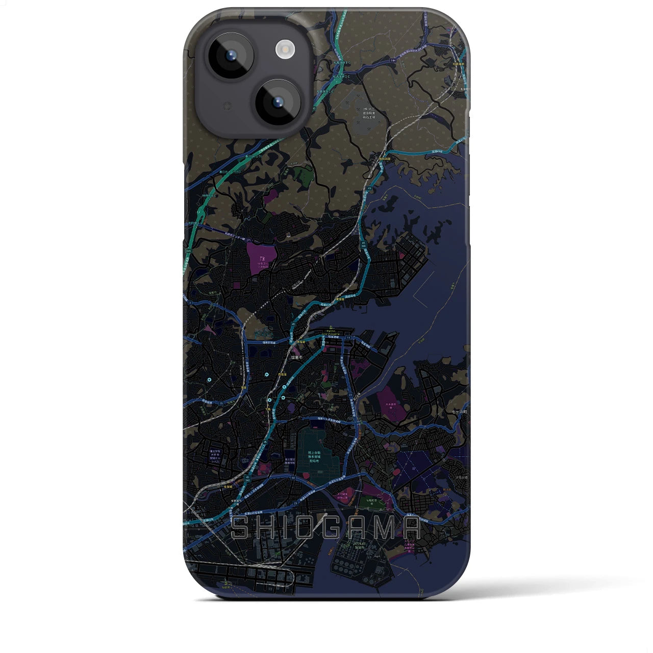 【塩竈(宮城県)】地図柄iPhoneケース(バックカバータイプ)