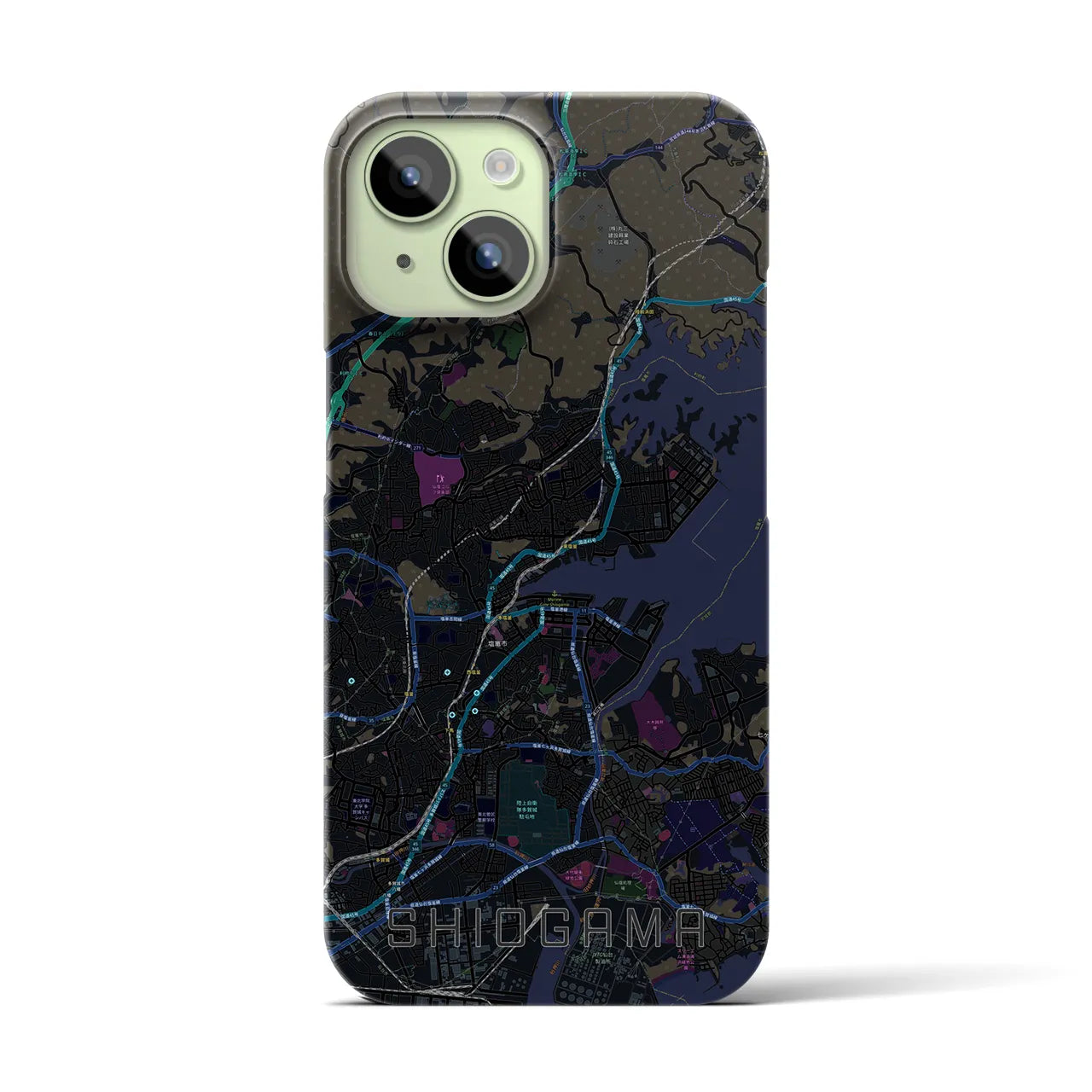 【塩竈(宮城県)】地図柄iPhoneケース(バックカバータイプ)