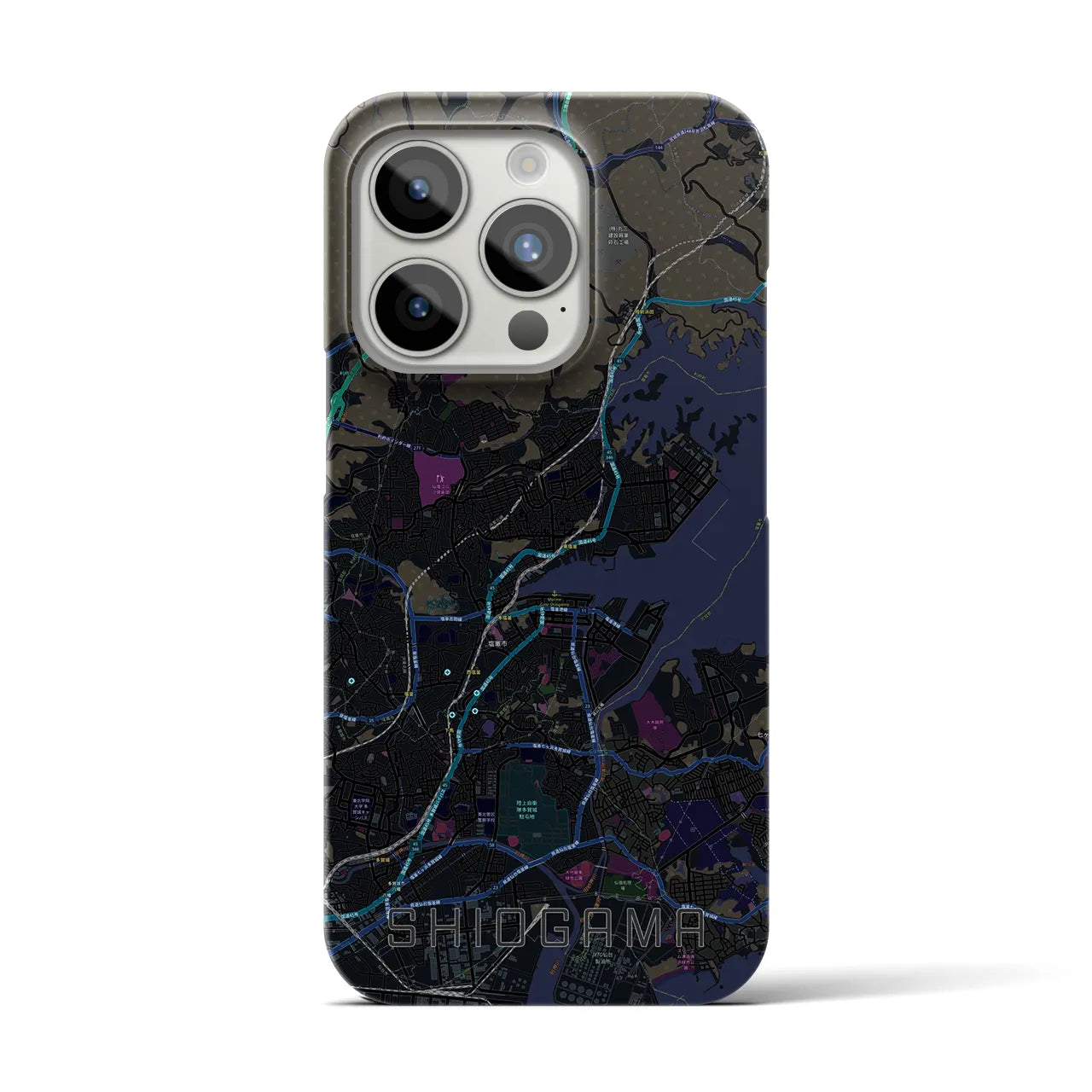 【塩竈(宮城県)】地図柄iPhoneケース(バックカバータイプ)