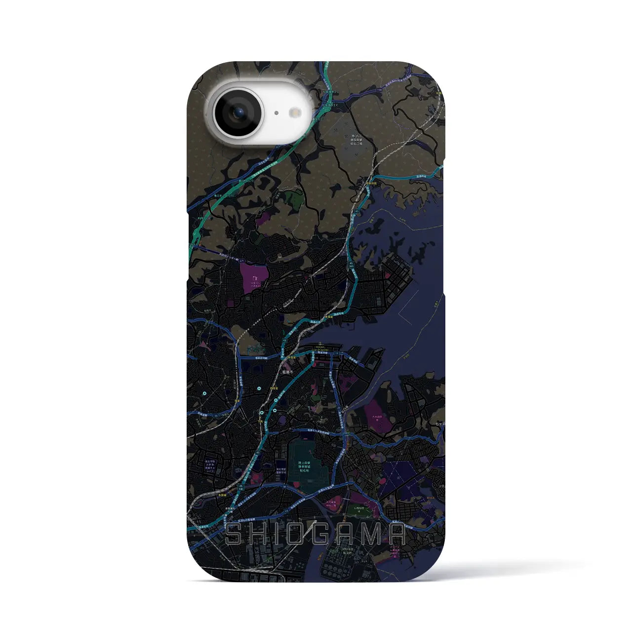 【塩竈(宮城県)】地図柄iPhoneケース(バックカバータイプ)