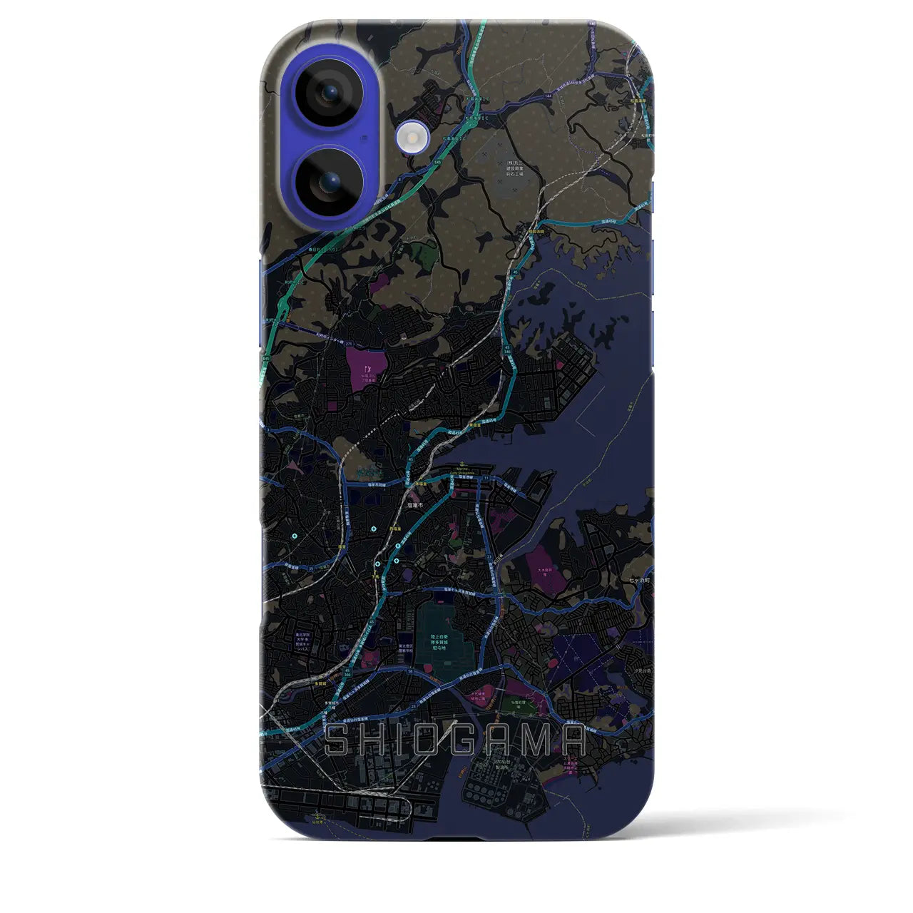 【塩竈(宮城県)】地図柄iPhoneケース(バックカバータイプ)