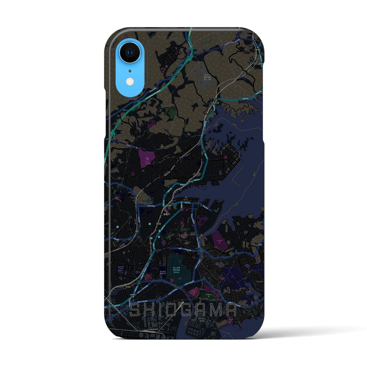 【塩竈(宮城県)】地図柄iPhoneケース(バックカバータイプ)