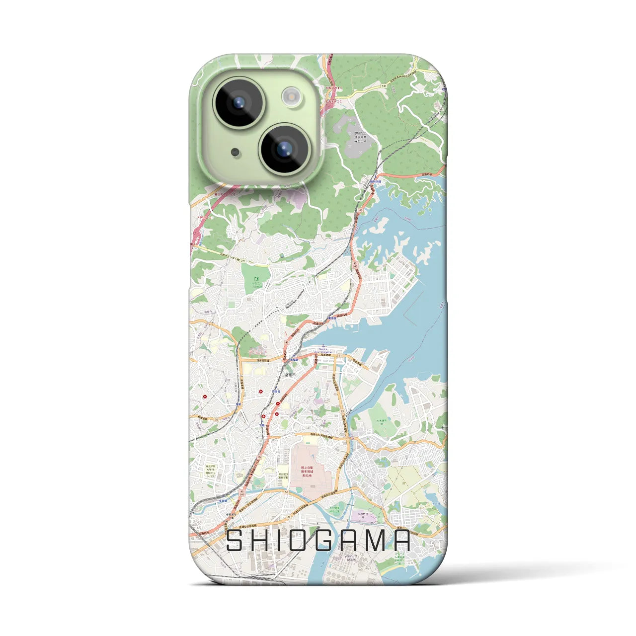 【塩竈(宮城県)】地図柄iPhoneケース(バックカバータイプ)