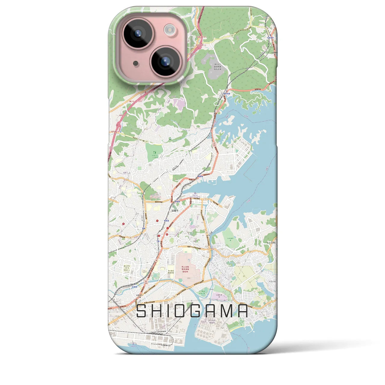 【塩竈(宮城県)】地図柄iPhoneケース(バックカバータイプ)
