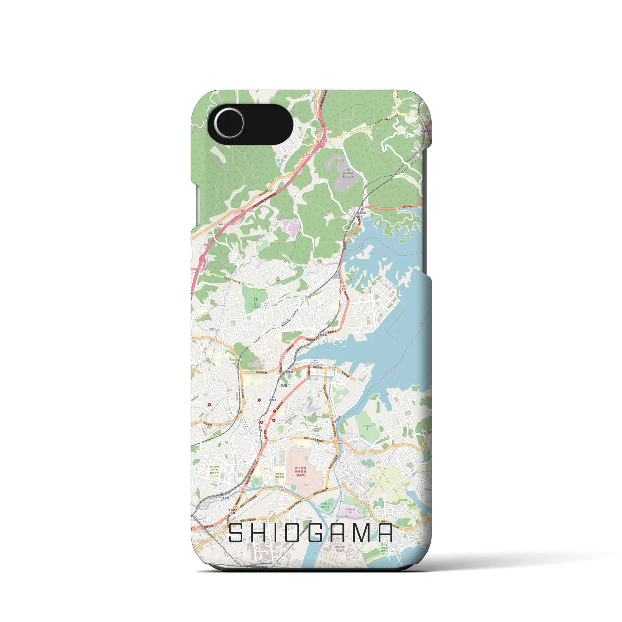 【塩竈(宮城県)】地図柄iPhoneケース(バックカバータイプ)