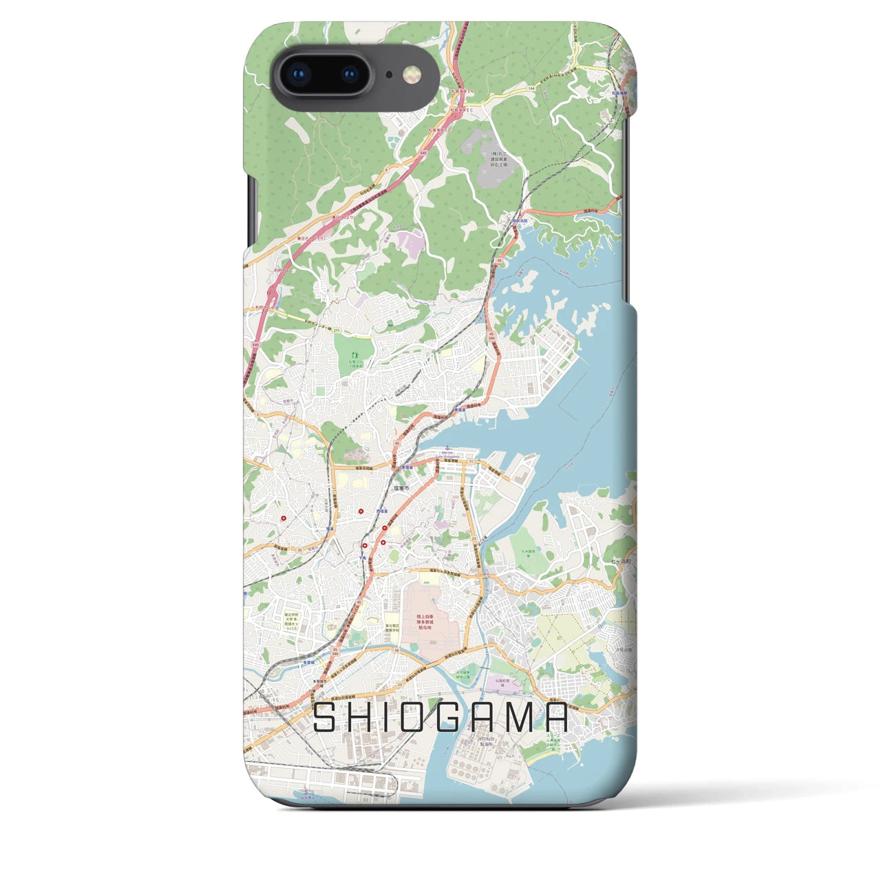 【塩竈(宮城県)】地図柄iPhoneケース(バックカバータイプ)