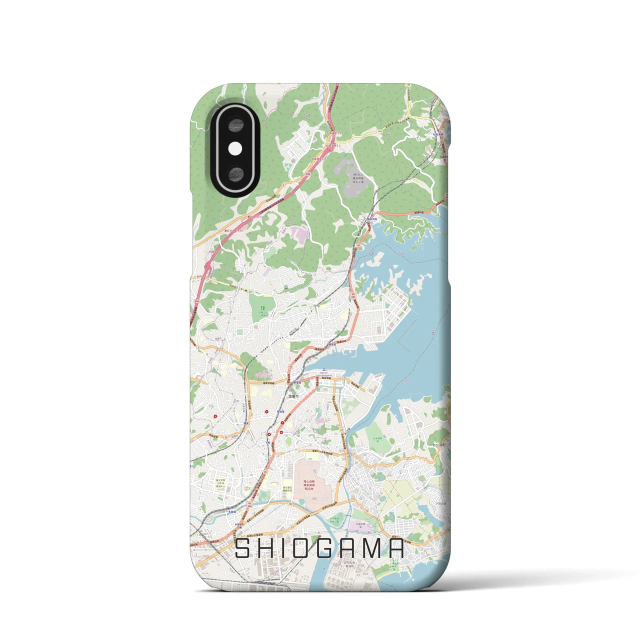 【塩竈(宮城県)】地図柄iPhoneケース(バックカバータイプ)