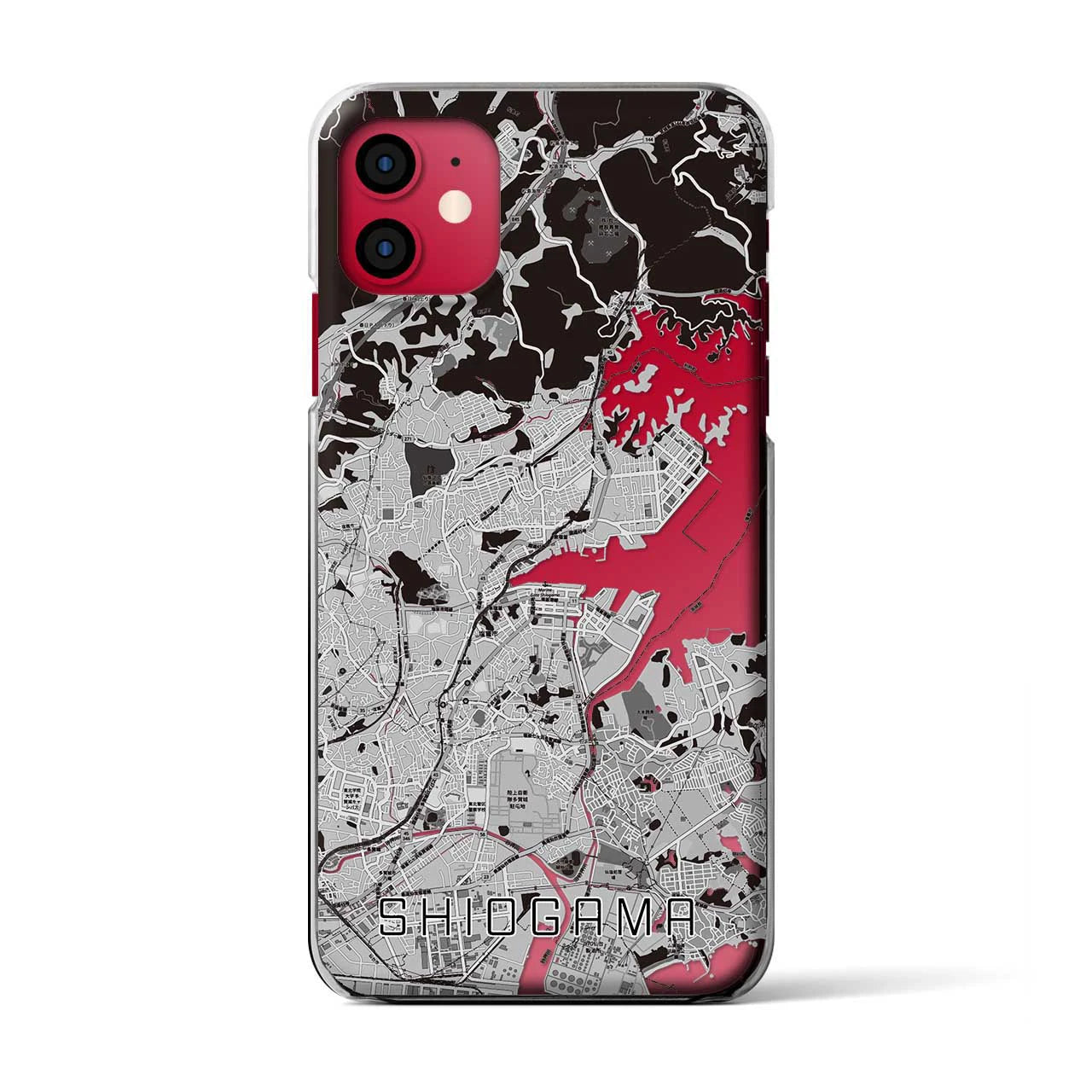 【塩竈(宮城県)】地図柄iPhoneケース(クリアタイプ)