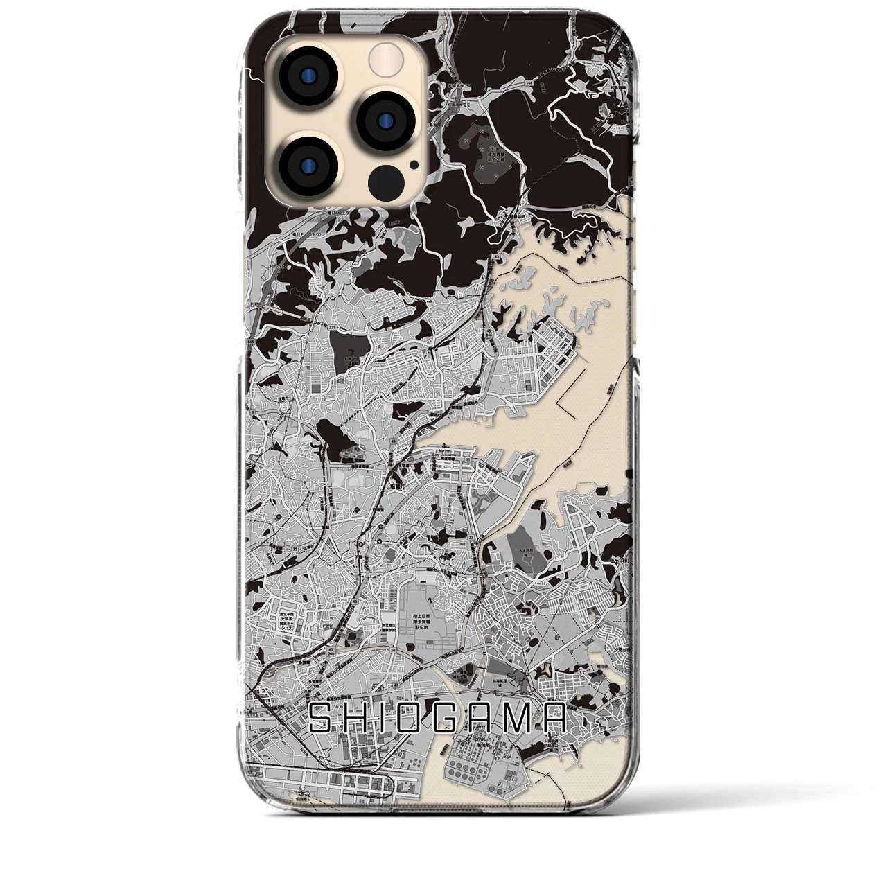 【塩竈(宮城県)】地図柄iPhoneケース(クリアタイプ)