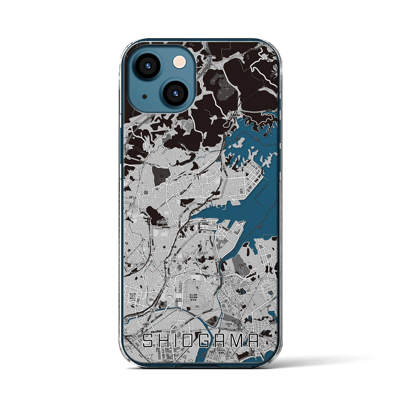 【塩竈(宮城県)】地図柄iPhoneケース(クリアタイプ)