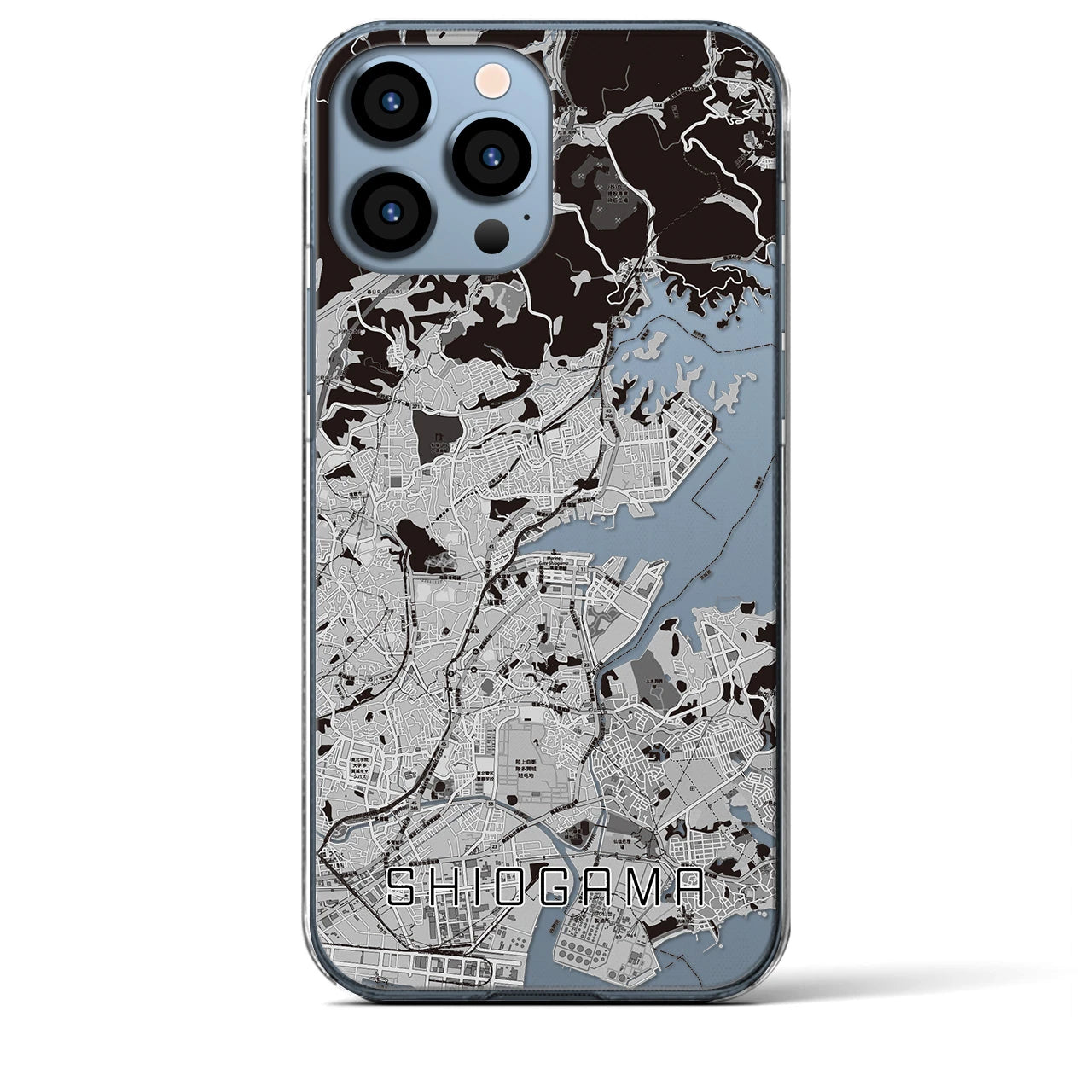 【塩竈(宮城県)】地図柄iPhoneケース(クリアタイプ)