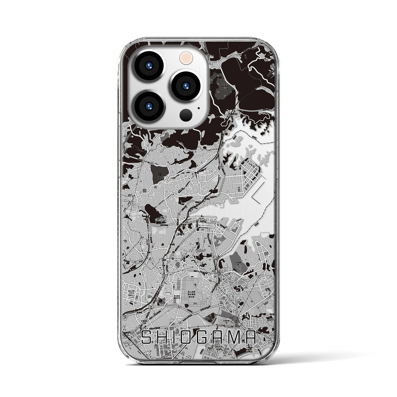 【塩竈(宮城県)】地図柄iPhoneケース(クリアタイプ)