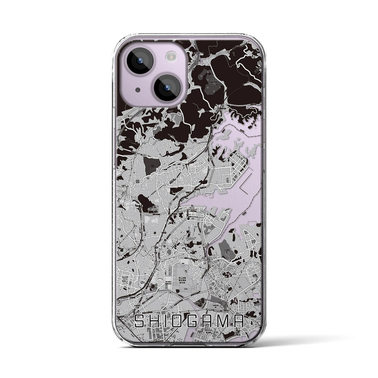 【塩竈(宮城県)】地図柄iPhoneケース(クリアタイプ)