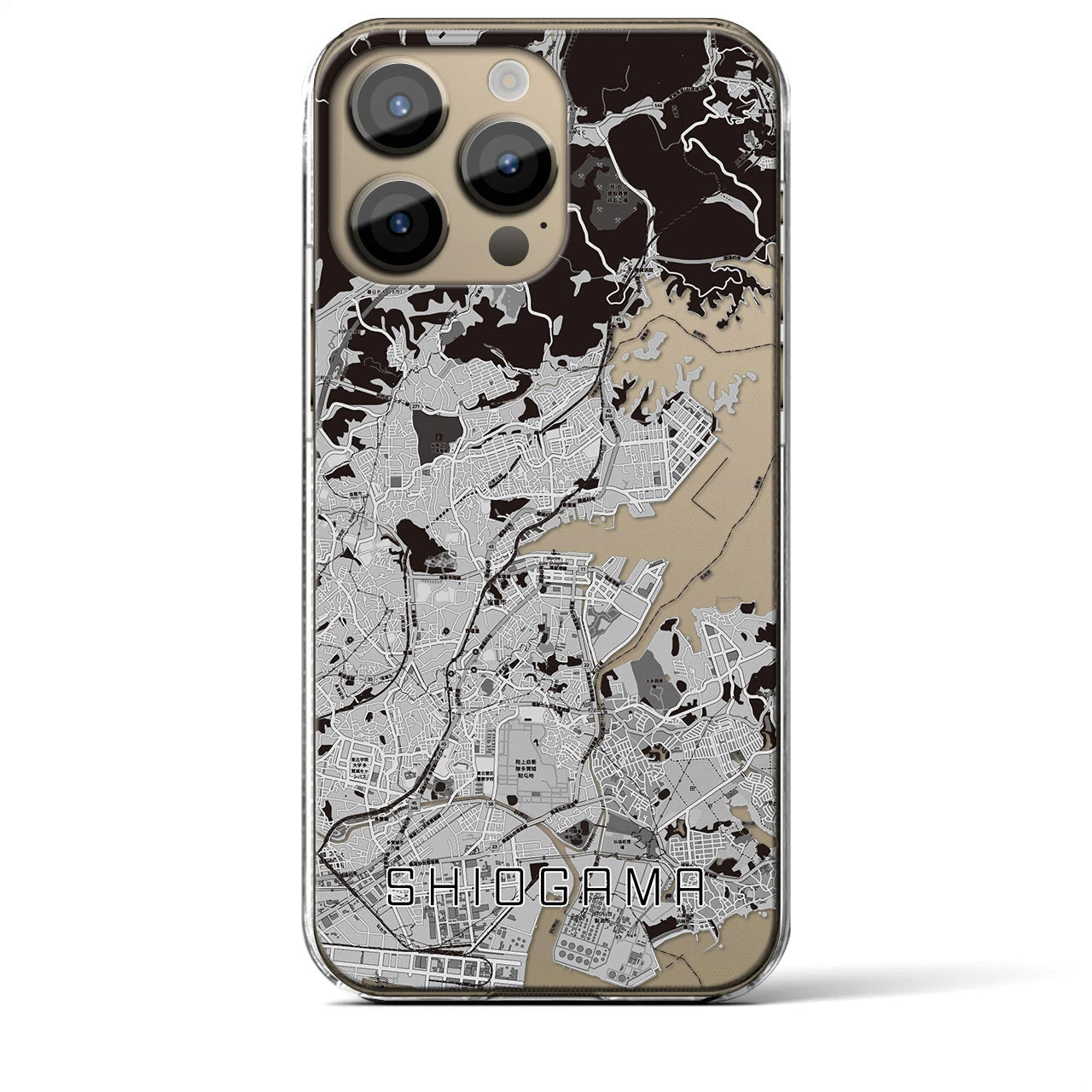 【塩竈(宮城県)】地図柄iPhoneケース(クリアタイプ)