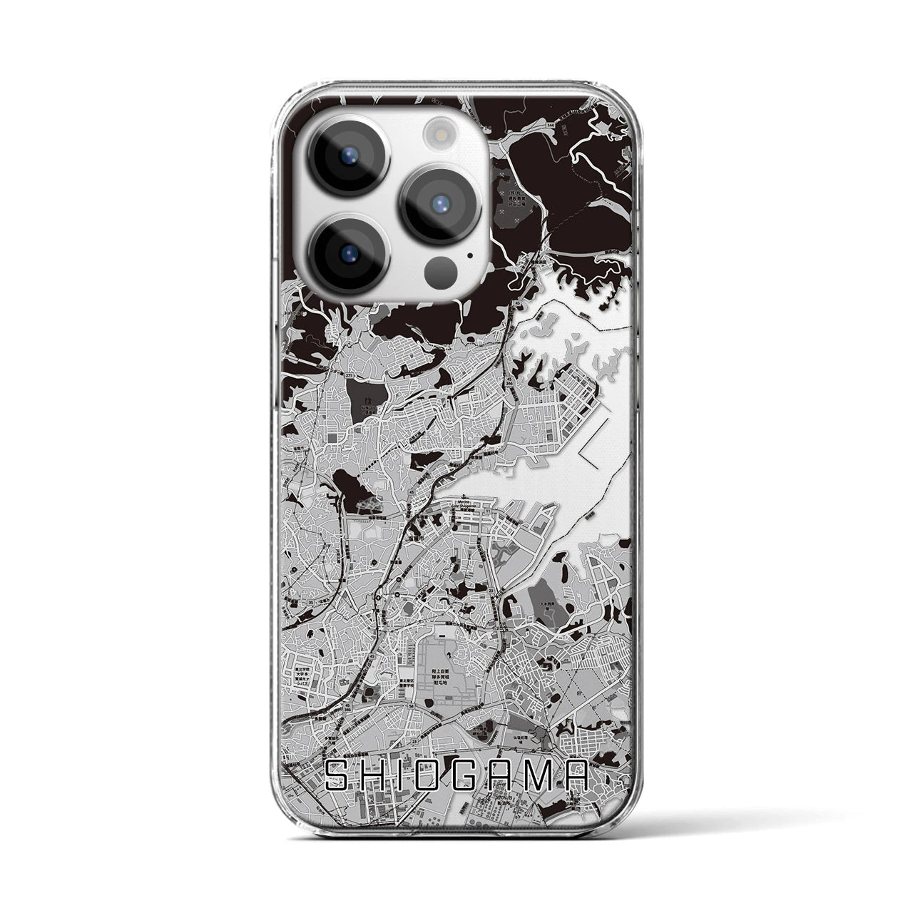 【塩竈(宮城県)】地図柄iPhoneケース(クリアタイプ)